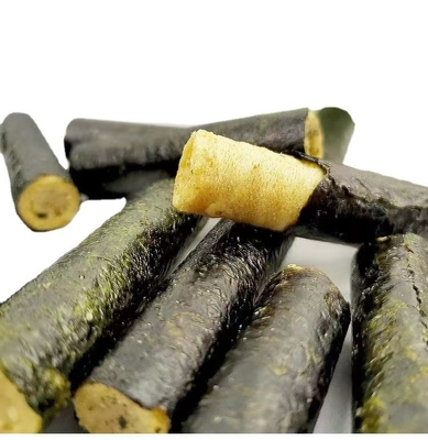 Leckeres 90G Meeresfrüchte Snack Garnelen Kabeljau und Fleisch Floss Geschmack mit Algen Nori Roll