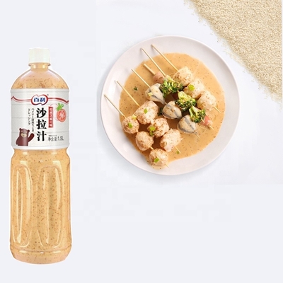 Chinesischer und japanischer Sesamsalat Dressing Top Mayo Creme mit geröstetem Sesamgeschmack