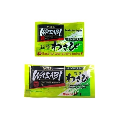 Mini Wasabi Sachet 0,0025-0,05 kg Ihr Gewürz für scharfen Geschmack