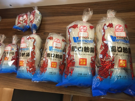 Vermicelli Grobe Getreideart Bohnenfaden Reis Süßer orientalischer Stil Fettarme Nudeln Grüne Tasche Verpackung SHANDONG Mung Bohnen
