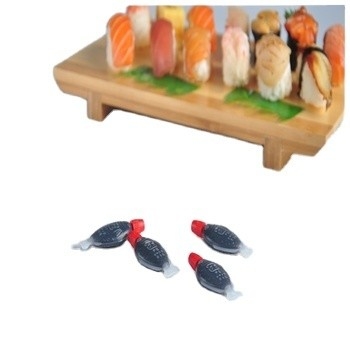 Glatte und milde Zubereitung Gestopfte Fischsojasauce in Form von 2,6 ml zum Eintauchen oder Würzen