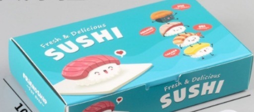 Leckdichte Sushi-Bento-Papierbox 17*10,3*3,6cm mit Sushi-Tray-Typ
